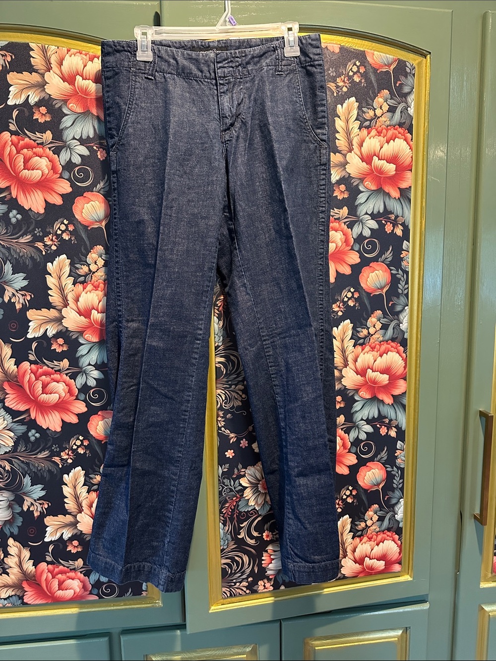 LONDONJEAN Women's Dark Blue Straight Jeans